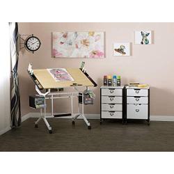 Studio Designs Pro Craft Station in White with Maple 13245