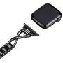 JSGJMY Bling Bands Compatible with Apple Watch Band 38mm 40mm 42mm 44mm Series 5/4/3/2/1 Women Diamond Rhinestone X-Link Metal Jewelry Bracelet(Black, 38mm/40mm)