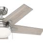 Hunter Fan Company 51839 Bartlett Ceiling Fan, 44, Brushed Nickel Finish