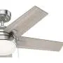 Hunter Fan Company 51839 Bartlett Ceiling Fan, 44, Brushed Nickel Finish Hunter Fan Company 51839 Bartlett Ceiling Fan, 44, Brushed Nickel Finish