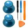 TOMSIN Metal Thumbsticks for Xbox One/ PS4 Controllers, Aluminum Analog Grip Replacement Parts for Xbox One S (2 Pcs) (Blue)