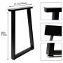 Metal Table Leg Desk Legs 28’’ Height 17.7’’ Wide Furniture Legs,Dining Table Legs,Metal Legs for Table Desk,Office Table Legs(Black)
