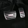 Thenice for 10th Gen Civic Anti-Slip Foot Pedals Aluminum Brake and Accelerator Pedal No Drilling Covers for Honda Civic 2020 2019 2018 2017 -Silver (red logo)