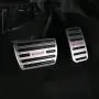 Thenice for 10th Gen Civic Anti-Slip Foot Pedals Aluminum Brake and Accelerator Pedal No Drilling Covers for Honda Civic 2020 2019 2018 2017 -Silver (red logo)