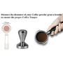 BlueSnail Stainless Steel Coffee Tamper Barista Espresso Tamper 51mm Base Coffee Bean Press