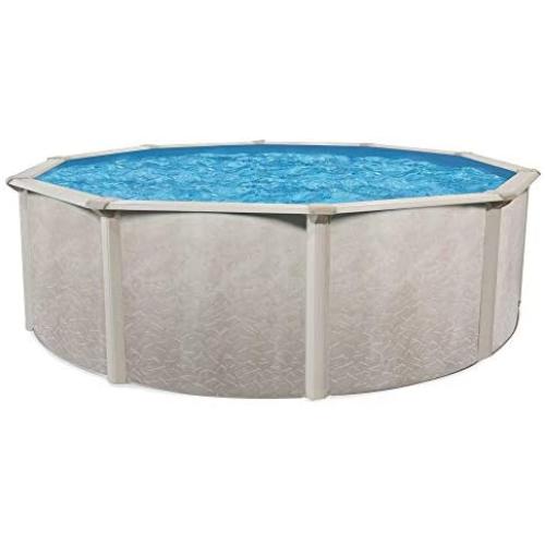 Cornelius Aquarian Phoenix 24 x 52 Foot Round Steel Constructed Frame Above Ground Family Sized Outdoor Backyard Swimming Pool Without Liner or Skimmer