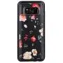 FLYEE Case Compatible with Samsung Galaxy S8 (5.8 inch,Released in 2017),Wallet Case for Women and Girls with Card Holder,Premium PU Leather Magnetic Flip Protective Case for S8 5.8-Black Flower