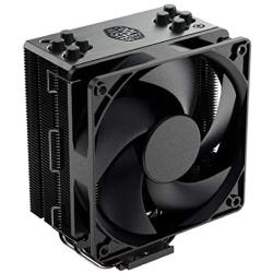 Cooler Master Hyper 212 Black Edition CPU Air Coolor, Silencio FP120 Fan, 4 CDC 2.0 Heatpipes, Anodized Gun-Metal Black, Brushed Nickel Fins for AMD Ryzen/Intel LGA1200/1151