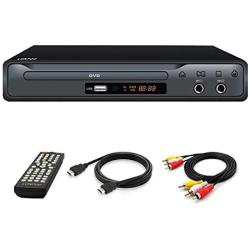 LP-077 DVD Player for TV, Region Free DVD CD Discs Player with HDMI & AV Output (HDMI & AV Cable Included), HD1080P, Built-in PAL/NTSC, Supports MIC/USB2.0 (Metal Case)