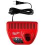 Milwaukee Genuine OEM 48-59-2401 M12 Lithium Ion 12 Volt Battery Charger w/LED Indicating, Red