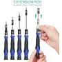 ORIA Precision Screwdriver Kit, 60 in 1 with 56 Bits Screwdriver Set, Magnetic Driver Kit with Flexible Shaft, Extension Rod for Mobile Phone, Smartphone, Game Console, Tablet, PC, Blue ORIA Precision Screwdriver Kit, 60 in 1 with 56 Bits Screwdriver Set, Magnetic Driver Kit with Flexible Shaft, Extension Rod for Mobile Phone, Smartphone, Game Console, Tablet, PC, Blue