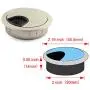 HJ Garden 1pcs 2 inch (50mm) Metal Desk Grommets for Managing and Hiding Wire Cord Cable Hole Cover Office PC Desk Cable Cord Organizer Zinc Alloy Cover Champagne