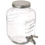 Dual Gallon Glass Beverage Dispensers with Metal Stand, Stainless Steel Spigot, Metal Lid and Drip Trays- Gallon Glass Yorkshire Mason Dual Drink Dispenser Display for Parties, Weddings and Holidays