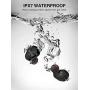 True Wireless Earbuds Deep Bass HD Call Quality, Bluetooth 5.0 IPX7 Waterproof TWS Bluetooth Earbuds, 20H Playtime Built-in Mic In-Ear Earphones Fit iPhone/Android Metal Frosted Charging Case