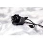 OptiProducts The Eternal Rose Beautiful Hand Forged Wrought Iron Metal Flower Decor | A Single Powder Coated Black Rose