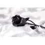 OptiProducts The Eternal Rose Beautiful Hand Forged Wrought Iron Metal Flower Decor | A Single Powder Coated Black Rose
