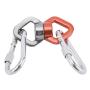NovelBee 30KN Swing Swivel with 2 Carabiners,360 Degree Free Noiseless Rotation Hanging Accessory (Orange-Gray)