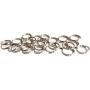 WUBOECE 300 PCS 8mm Metal Split Ring Nickel Plated Small Key Chain Ring Part for Connecting Clasps Charms Links and Ornament Crafts, Silver