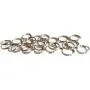 WUBOECE 300 PCS 8mm Metal Split Ring Nickel Plated Small Key Chain Ring Part for Connecting Clasps Charms Links and Ornament Crafts, Silver