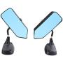 Kyostar Universal F1 Style Side Mirrors Glossy Black Rear View Mirror with Blue Glass