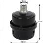 BBT Air Compressor Intake Filter, 2 Pcs 16mm Thread Metal oil-less Air Compressor Air Filter Silencer Noise Muffler (3/8 PT 16mm) (2 Pcs)