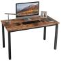 IRONCK Computer Desk 39.4'', Small Desk Home Office Study Desk Metal Frame, Modern Simple Laptop Table, Easy Assembly, Industrial Style, Rustic Brown