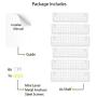 Wall35 Kansas Wall Mounted White Bookshelf for Kids Room Decor, Metal Wire Storage Basket Set of 6 (Varying Sizes)