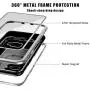 iPhone 8 Plus Case,iPhone 7 Plus Case, ZHIKE Magnetic Adsorption Case Metal Frame Tempered Glass Back with Built-in Magnet Cover for Apple iPhone 7Plus/8 Plus (White, iPhone 7 Plus/8 Plus)