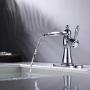 Mejor Solid Brass Single-Handle Waterfull Bathroom faucet,Lavatory faucet with 4 inches deck plate,CUPC water lines and Metal pop-up drain with overflow,Chrome Polished,ME2535P-CP