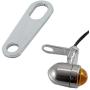Unlimited Rider 2PCS Chrome Steel Motorcycle Indicator Rear Turn Signal Relocation Bracket Light Lamp Holder Shock Brackets for Harley Racer Bobber Chopper Old School Cafe Racer