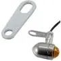 Unlimited Rider 2PCS Chrome Steel Motorcycle Indicator Rear Turn Signal Relocation Bracket Light Lamp Holder Shock Brackets for Harley Racer Bobber Chopper Old School Cafe Racer