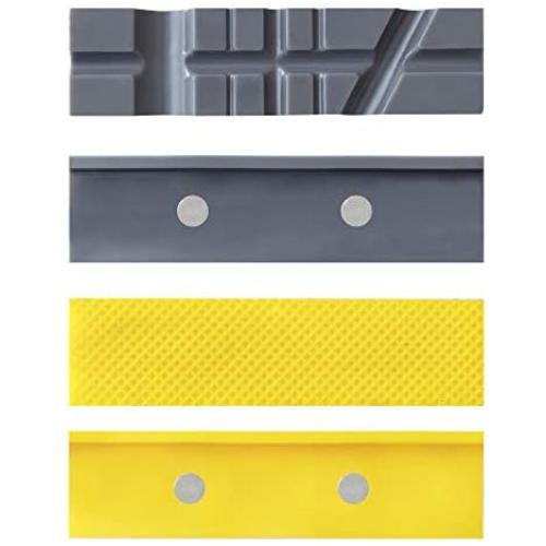 JCL Soft Vise Jaws | 4 inch vice jaws (2 pack), including 1 set grooved and 1 set flat | Use on any Metal Bench Vise to safely clamp flat, round or irregular shapes objects