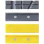 JCL Soft Vise Jaws | 4 inch vice jaws (2 pack), including 1 set grooved and 1 set flat | Use on any Metal Bench Vise to safely clamp flat, round or irregular shapes objects