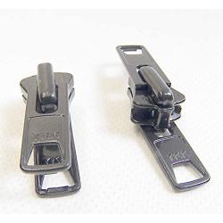 YKK Zipper Pull Tab Sliders Boat Canvas #10 Vislon Double Metal Pull Tab Zipper Sliders, 2 Piece Set - Black