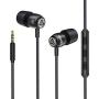 LUDOS Clamor Wired Earbuds in Ear Headphones with Microphone, Earphones with Mic and Volume Control, Memory Foam, Reinforced Cable, Bass Compatible with iPhone, Apple, iPad, Computer, Laptop, PC