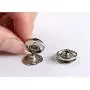 Snap Buttons 100sets Sew-on Snap Buttons Metal Snap Fastener Buttons for Clothing Black and Silvery 0.32IN Snap Buttons 100sets Sew-on Snap Buttons Metal Snap Fastener Buttons for Clothing Black and Silvery 0.32IN