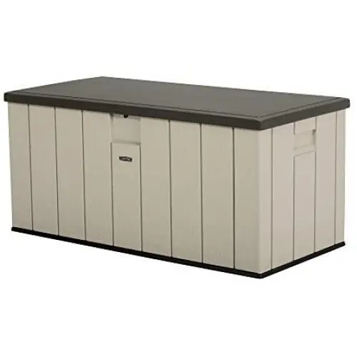 Lifetime 60254 Heavy-Duty Outdoor Storage Deck Box, 150 Gallon, Desert Sand/Brown Lifetime 60254 Heavy-Duty Outdoor Storage Deck Box, 150 Gallon, Desert Sand/Brown