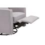 DaVinci Piper Upholstered Recliner and Swivel Glider in Grey with Cream Piping, Greenguard Gold Certified