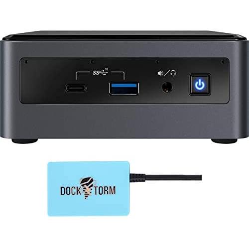 Intel NUC10i5FNH Home and Business Desktop Black (Intel i5-10210U 4-Core, 8GB RAM, 128GB m.2 SATA SSD, Intel UHD Graphics, WiFi, Bluetooth, 1xHDMI, SD Card, Win 10 Pro) with Hub