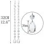 10 Ft Crystal Chandelier Pendants Beads Chain Parts Glass Beads Teardrop Crystal for Christmas Wedding Party Tree Garlands Decoration,Jewelry Making,and Other DIY Craft Projects 10 Pcs 10 Ft Crystal Chandelier Pendants Beads Chain Parts Glass Beads Teardrop Crystal for Christmas Wedding Party Tree Garlands Decoration,Jewelry Making,and Other DIY Craft Projects 10 Pcs