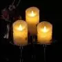 Flameless Candles with brich Effect 4'' 5'' 6'' Set of 3 Dripless Real Wax Pillars Include Realistic Dancing LED Flames and 10-Key Remote Control with 24-Hour Timer Function -AntizerTM Flameless Candles with brich Effect 4'' 5'' 6'' Set of 3 Dripless Real Wax Pillars Include Realistic Dancing LED Flames and 10-Key Remote Control with 24-Hour Timer Function -AntizerTM
