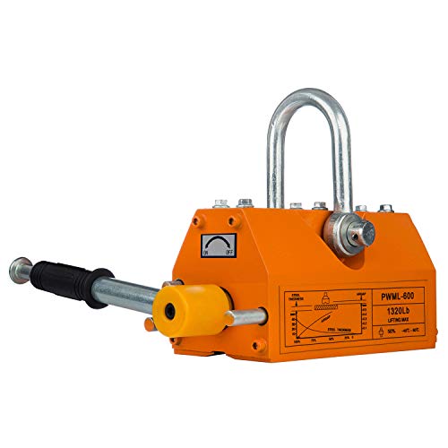 Prowinch Magnetic Lifter 1300 lbs Capacity Crane Hoist Lifting Magnet Neodymium Iron 600kg Metal Lifting Magnet