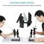 Koolertron 5 inch LCD 1080P Digital Microscope Wireless Remote Control Up to 560x Magnification with Adjustable Stand, USB/HDMI/AV Output Camera Video Recorder with 8 LED Adjustable Light Source
