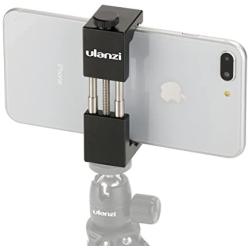 Universal Metal Phone Tripod Mount - Ulanzi Aluminum Metal Smart Phone Tripod Clip Holder Adapter Clamp for iPhone 11 Pro Max X XS Max 8 Sumsang Galaxy Android Smartphones for Joby GorillaPod