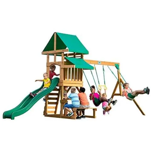 Backyard Discovery Belmont All Cedar Wood Playset Swing Set Backyard Discovery Belmont All Cedar Wood Playset Swing Set