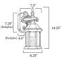 2961-BK Outdoor Wall Lantern, Black Cast Aluminum