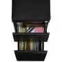 Seville Classics Airlift 2-Drawer Locking Rolling Seat Cushion Home Office Under Desk Pedestal File Storage Cabinet, 12'' W x 23'' D, Black