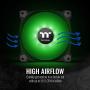 Thermaltake 120mm Pure A12 PWN Case Fan (Single Pack)-Green CL-F109-PL12GR-B