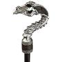 Design Toscano Dragons Thorne Drakkar Dragon Gothic Walking Stick, 38 Inch, Polyresin Handle and Metal Cane, Silver Chrome