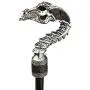 Design Toscano Dragons Thorne Drakkar Dragon Gothic Walking Stick, 38 Inch, Polyresin Handle and Metal Cane, Silver Chrome